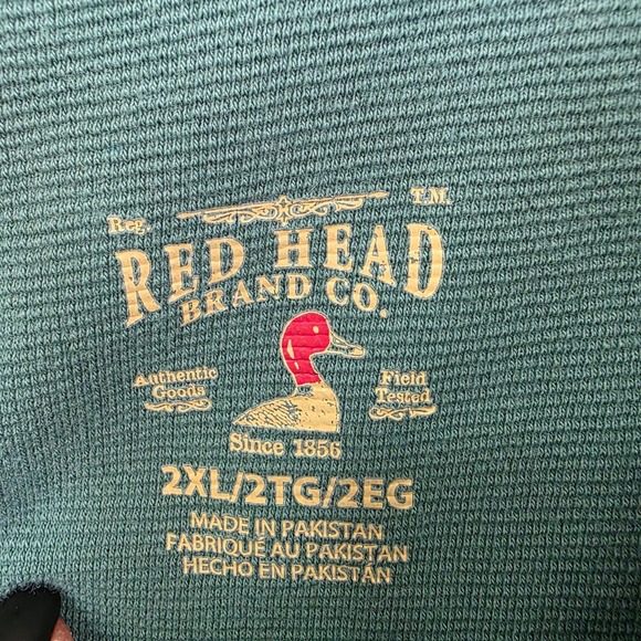 Red Head Brand Co. Men's Teal Green Short Sleeve Polo Shirt Big Tall 2XL Granola - Picture 4 of 7